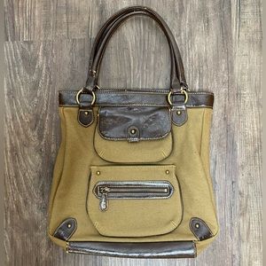 St John’s Bay Olive Green and Brown Hand Bag